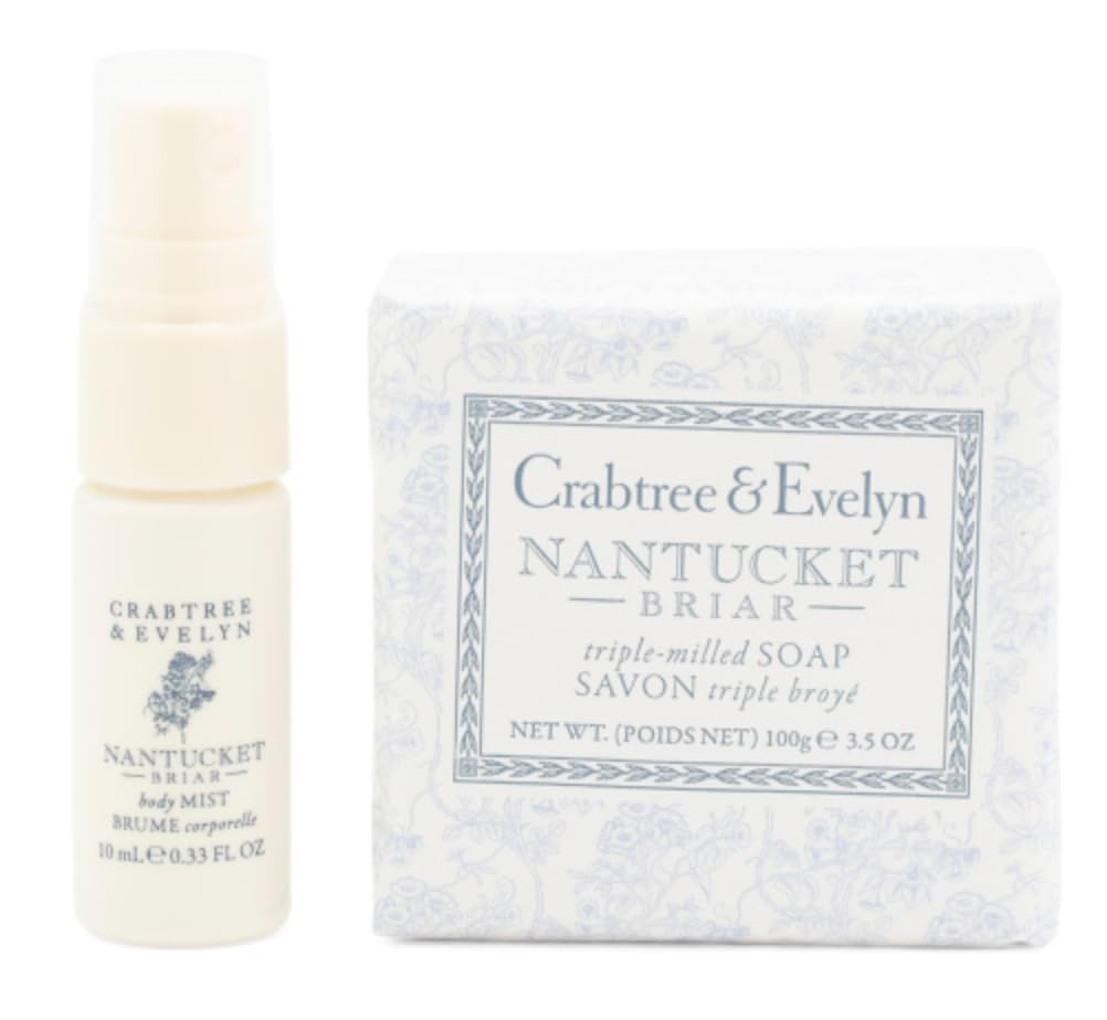 Crabtree & Evelyn Nantucket Briar .33 oz BODY MIST & 3.5 oz BAR SOAP Set
