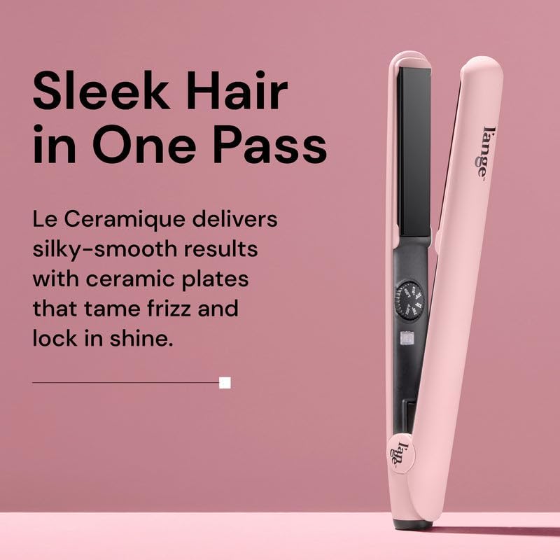L'ANGE HAIR Flat Iron Hair Straightener - Fast Heating Ceramic | Locks in Moisture & Shine | Blush Color