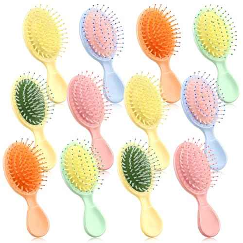 HOFASON 12 Pcs Bachelorette Party Favors, Bridesmaid Gifts, Stocking Stuffers for Women Teens Girls, Bulk Mini Wet Hair Brush for Summer Stuff, Spa Party Supplies, Travel Small Hair Brush