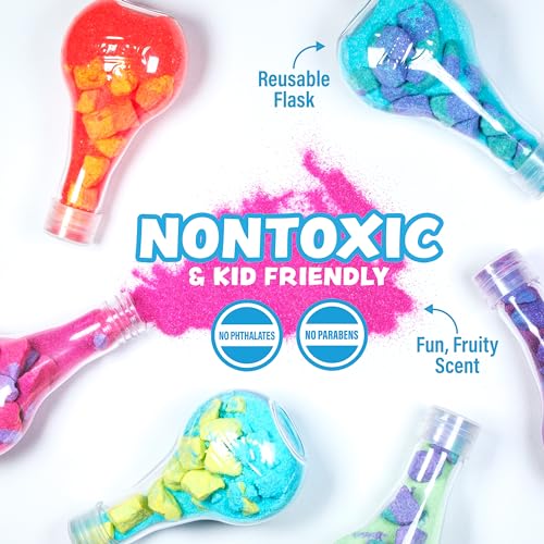 Tub Works¢ç Kids Bath Bomb Potion¢â Bath Toy, Variety 6 Pack | Nontoxic | Fizzes, Foams & Bubbles with an Eruption of Color | Interactive Bath Bombs | Fun Science Toddler Bath Toys