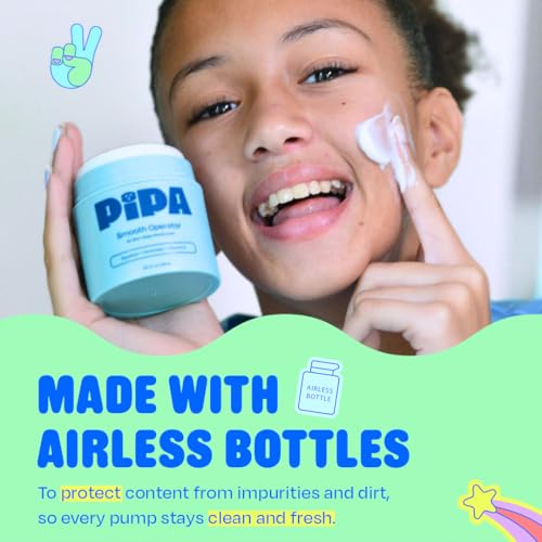 Pipa Skincare Daily Glow Bundle for Kids & Tweens ? Smooth Operator Moisturizer, Squeaky Clean Cleanser & Cute Pouch for Gentle, Hydrating, and Effective Daily Skincare - Kids Skin Care Gift Set