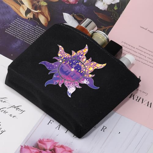 CMNIM Princess Sun Symbol Makeup Bag Princess Fans Gift Princess Fairy Tale Story Lover Inspired Fairy Tale Cosmetic Bag