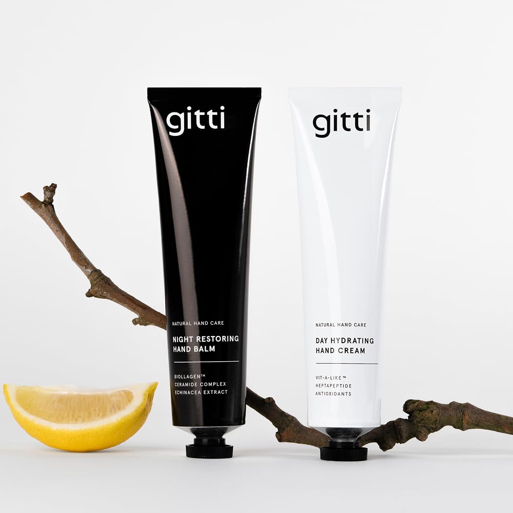 gitti Day Hydrating Cream I Natural Hand Care, Non-Toxic, 98% Natural Origin, Cruelty-Free, Vegan, Botanical Retinol Alternative, Hydrates Skin, Anti-Pollution Effect, Citrusy-woody Scent (2.53 fl oz)