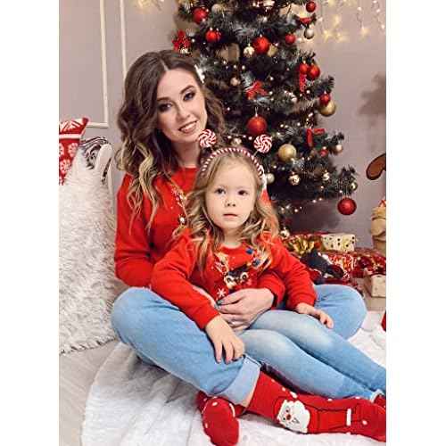 Christmas Headband Cute Xmas Holiday Candy Cane Lollipop Hairband Red White Stripe Hair Hoop Headpiece Party Favor Gift for Women Girls