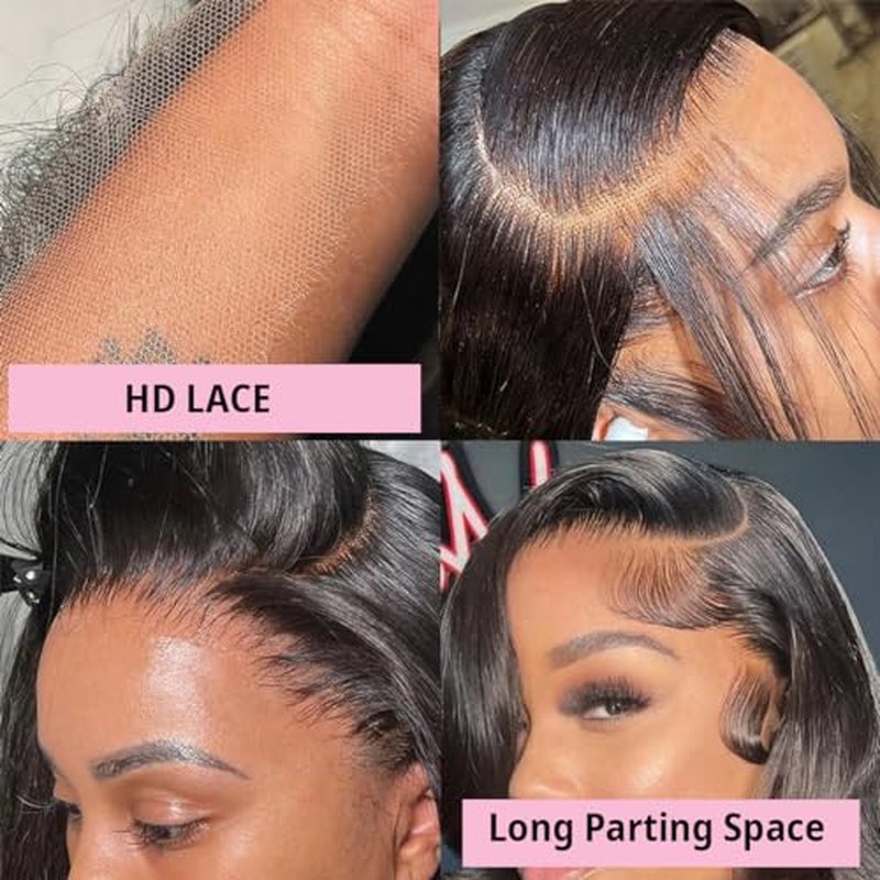 26inch 13x6 HD Lace Front Wigs Human Hair 180% Density Lace Frontal Glueless Wigs with Baby Hair Pre-Plucked Body Wave Wig for Woman
