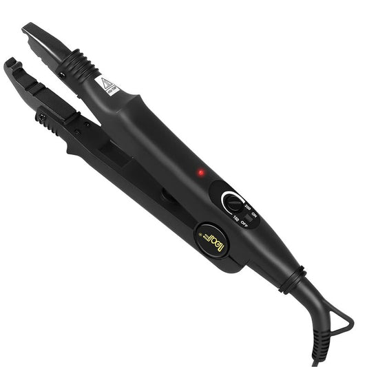PAWACA Hair Extensions Tools, Professional K Tips Real Human Hair Fusion Machine, Fast Heat-Up Connector Wand Bonding Melting Iron(Black-Pro Adjustable Temperature)