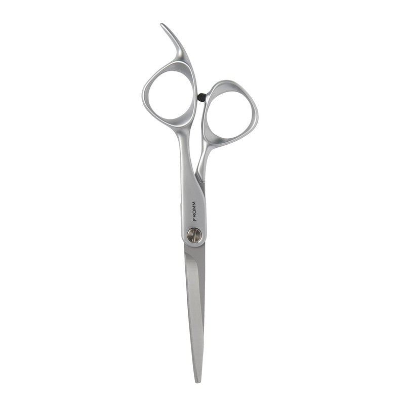 Fromm Professional Transform 5.75" Extra Smooth Hair Cutting Shears on Wet & Dry Hair in Matte Silver Japanese Steel Scissors with Beveled Blade for Experienced & Expert Stylists