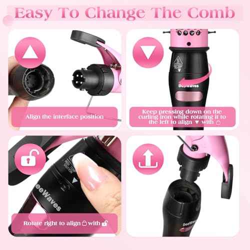 Upgraded Thermal Brush 1.5 Inch for Travel, Heated Round Brush for Blowout Look, Dual Voltage, LED Display, 7 Temp Setting, Detachable Heated,Tourmaline Ceramic