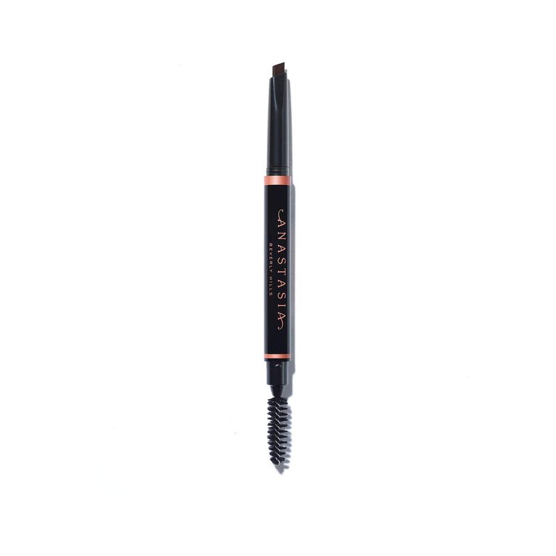 Anastasia Beverly Hills Brow Definer - 3-in-1 Triangular-Tipped Retractable Eyebrow Pencil with Spoolie - Multi-Functional Definer to Fill, Detail & Blend Brows - Dark Brown