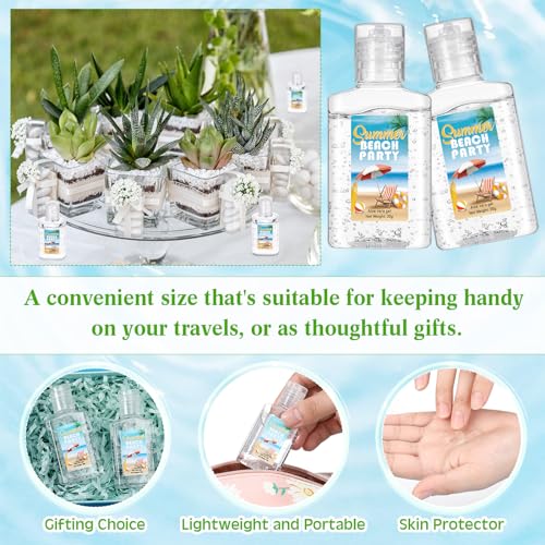 12 Pcs Mini Aloe Vera Gel Bulk for Christmas Wedding Party 1oz Soothing Moisture Aloe Gel Bulk Travel Size for Thank You Gifts Christmas Favors Wedding Party (Beach)