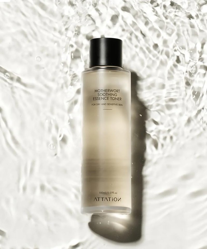 ATTATION Motherwort Soothing Essence Facial Toner, Herbal Extract, for Dry and Sensitive Skin, Vegan Korean Skincare, Refreshing, Hydrating, Purifying for Glow and Glass Skin 150ml / 5.07fl. oz.