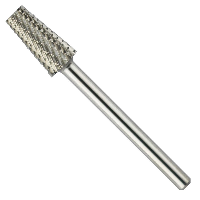ianblues Tapered Barrel Carbide Nail Drill for Electric Manicure Drill Machine, Pro-Remove Nail Gels, Acrylic Gels, Dip Powder, or Normal Nail Care (C -Coarse, Silver)