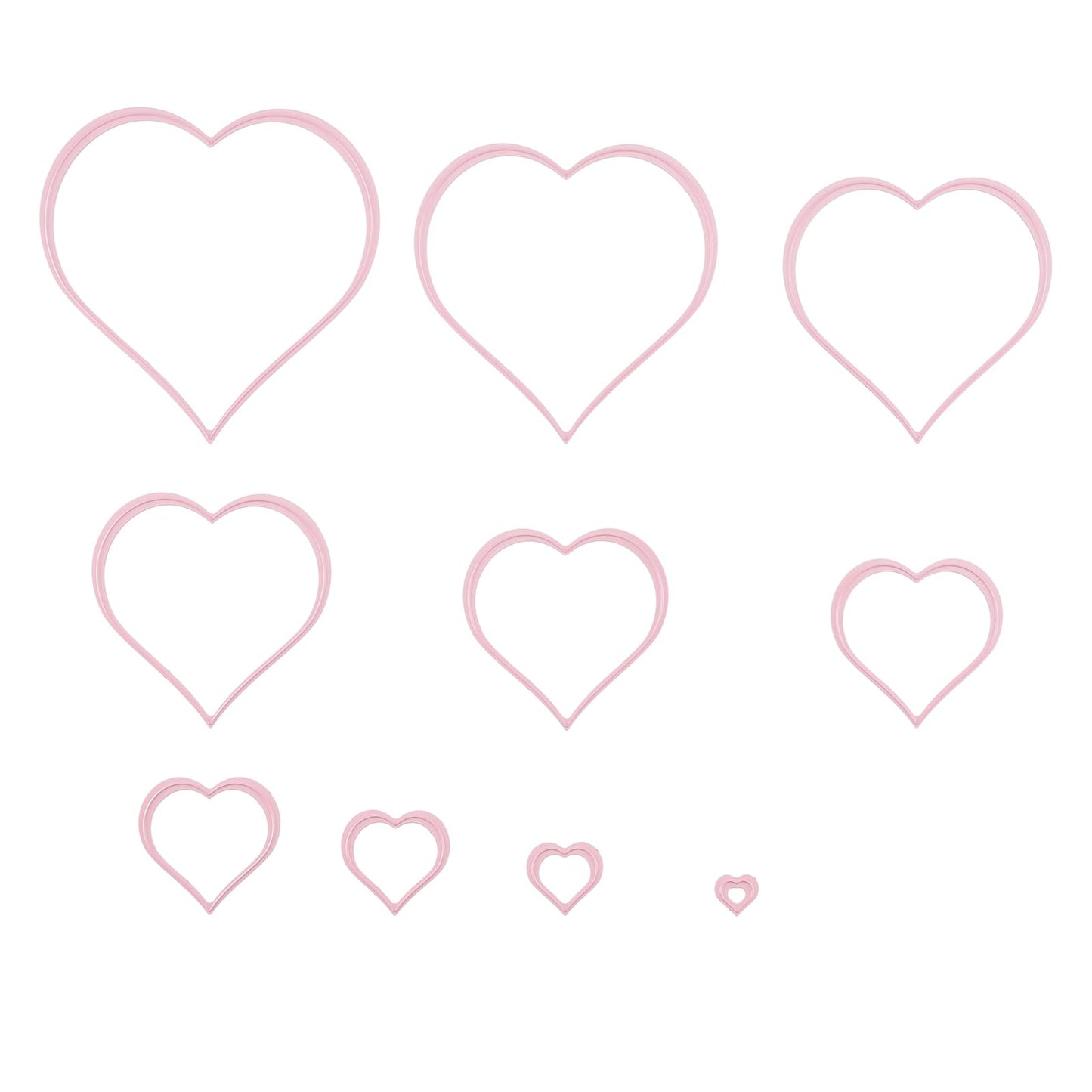 Ecstasy Crafts Nellie's Choice Multi Frame Dies, Heart, 10-Pack