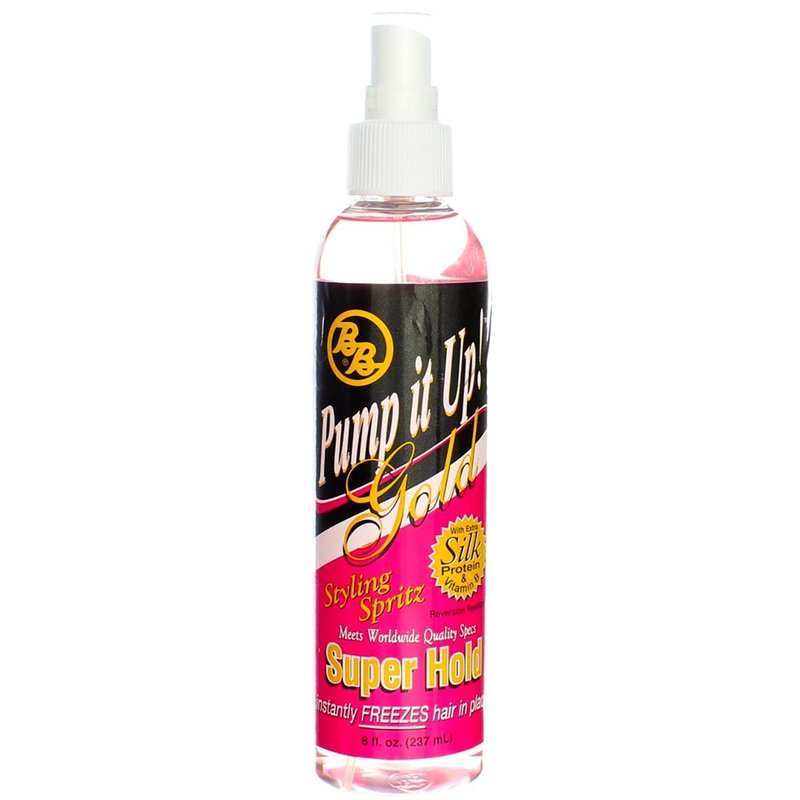 Bronner Brothers Pump It Up Spritz Gold Super Hold, 8 oz (Pack of 5)