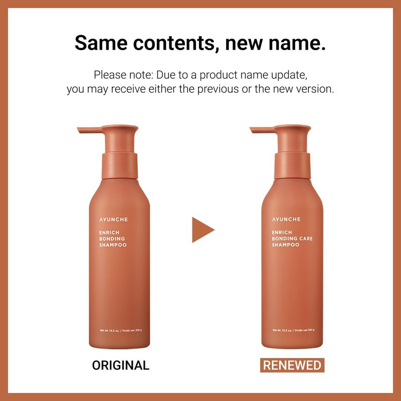 AYUNCHE Enrich Bonding Shampoo for Damaged Hair 11.8oz | No more Tangled Hair and Split Ends | Intensive Care | Korean Salon Brand