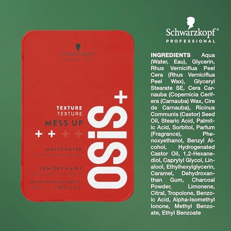 OSiS+ Mess Up - Matte Styling Paste for Medium Control & Flexible Styling