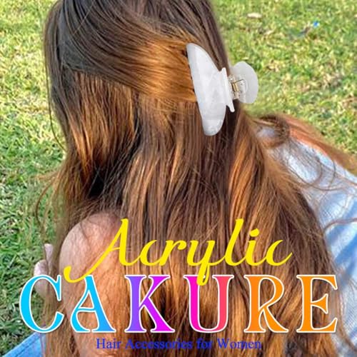 CAKURE Claw Clips Acrylic Hair Clips Medium Claw Clip Hair Accessories for Women (Pack of 2)