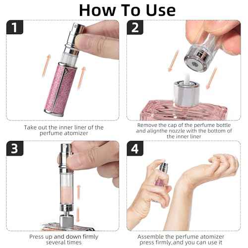 AB00GR 5ml Leather Perfume Atomiser Refillable, Bottom Fill Perfume Bottle, Portable and Leak-proof Suitable for Women and Men (AB00GR 5ml)