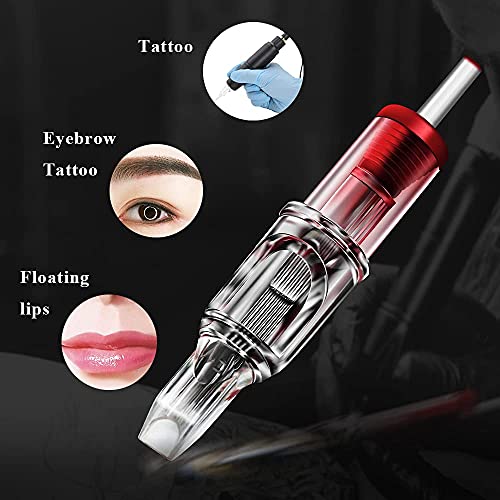 Tattoo Cartridge Needles, CINRA 20Pcs Tattoo Needles 1205RL Disposable Tattoo Needle Cartridges #12 Standard Round Liner Cartridge Tattoo Machine Needles for Tattoo Beginners and Tattoo Artists