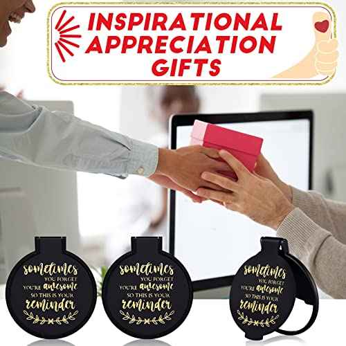 Weysat 48 Pcs Mini Pocket Compact Mirrors Bulk, Sometimes You Forget Your Awesome, Inspirational Gifts for Coworker Employee Guest Positive Affirmation, Small Gifts Bulk for Women, Guests, Christmas