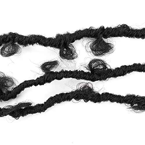 LMZIM 5 Packs 24 Inch Butterfly Locs Crochet Hair for Black Women Soft Distressed Faux Locs Pre looped Pre-twisted Braids (24 inch 5 pack, 1b)