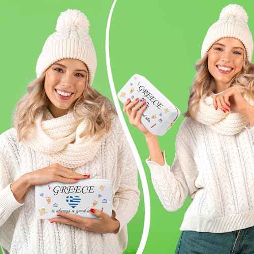 Greece Gifts for Women Makeup Bag Gifts for Greece Lovers Greece Trip Gift Greek Gift Greece Travel Gifts for Family Friendship Gift Greek Vocation Cosmetic Bag Girls Weekend Gift Travel Pouch