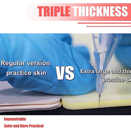 3MM Tattoo Skin Practice - SOTICA 6PCS 3MM Fake Skin 12x8" Thick Tattoo Practice Skins Soft Silicone Tattoo Fake Skin 3mm Tattoo Practice Skin for Tattooing Piel Sint?tica Para Tatuar Tattoo Supplies