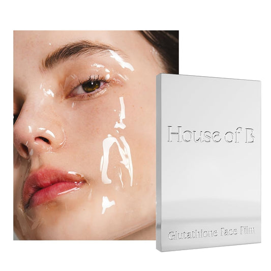 HOUSE OF B High-Purity Glutathione Face Film, 2-Step Overnight Collagen Hydrogel Face Mask for Glass Skin Glow, Elasticity, Hydrating, Firming, Moisturizing, Anti Aging, Korean Skin Care, 3g+22g x 3ea