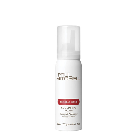 Paul Mitchell Sculpting Foam, Touchable, Flexible Hold + Frizz Control, For All Hair Types, 2 oz