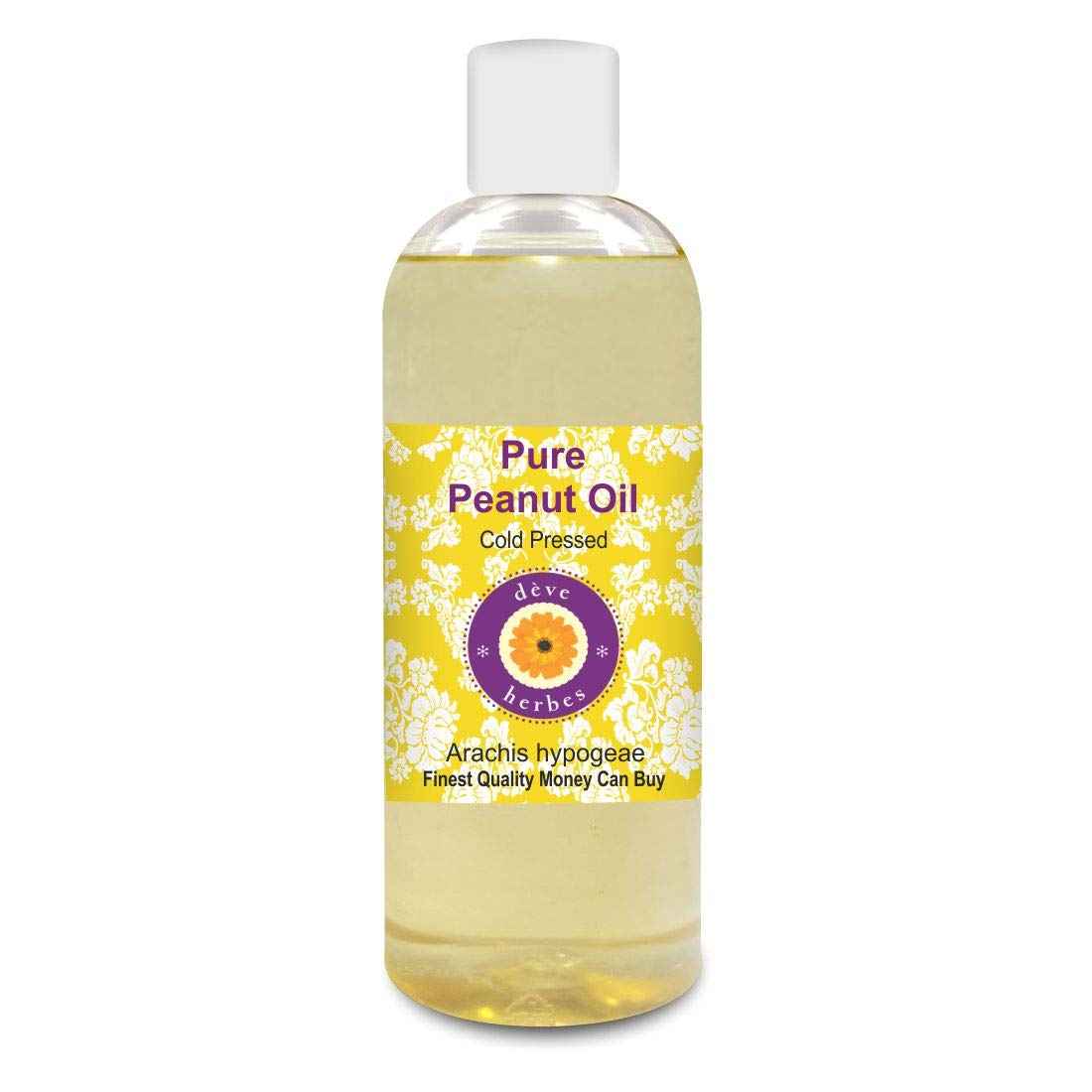 Deve Herbes Pure Peanut Oil (Arachis hypogeae) Cold Pressed 200ml (6.76 oz)