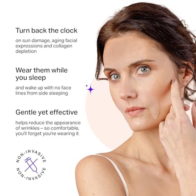 BLUMBODY Smile Line Patches ? Face Wrinkle Patches for Fine Lines Around Mouth, between Eyes ? Non-Silicone Anti-Wrinkle Facial Tape ? Comfortable Overnight Use (90-Day Supply)