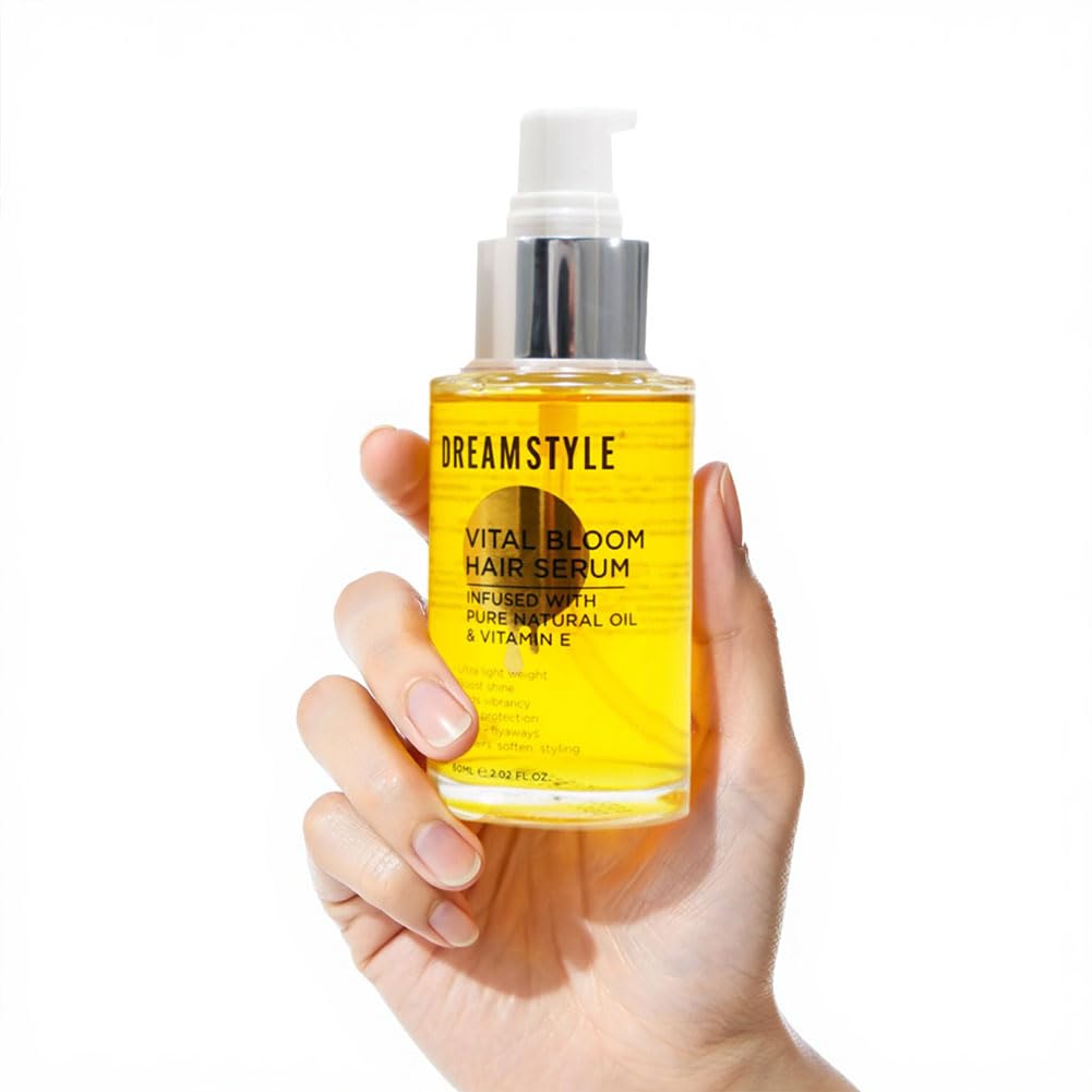 Monaluxe Hair Oil Vital Bloom Hair Serum, pure natural oil & vitamine, Smooth Frizz and Add Shine Strengthens, All Hair Types (2.02 Fl Oz)
