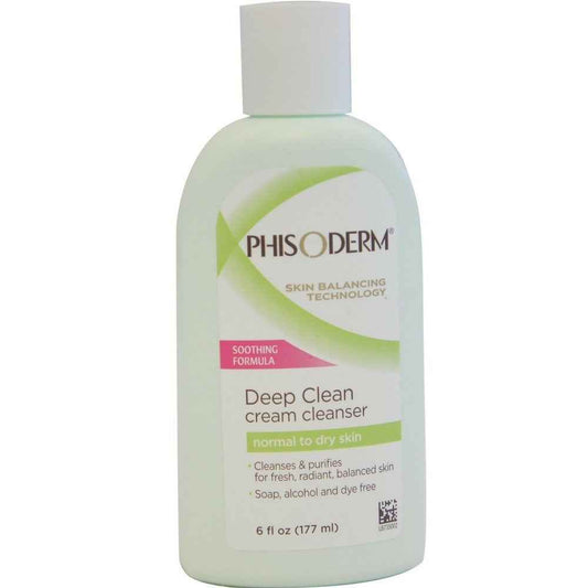 Phisoderm Deep Clean Cream Cleanser For Normal To Dry Skin 6 oz ( Pack of 2)