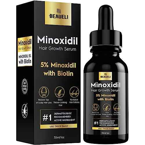 5% Minoxidil for Men & Women Hair Growth, Beard Growth, Hair Loss Treatment, Unisex Adult, Unscented Foam, 1oz