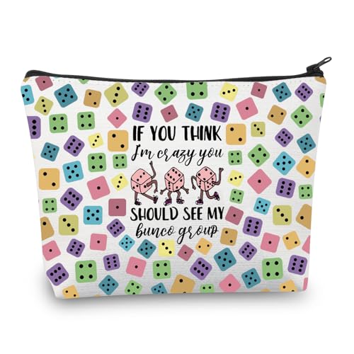 BDPWSS Bunco Makeup Bag Bunco Gambling Lover Gift If You Think I'm Crazy You Should See My Bunco Group Bunco Game Night Gift (Bunco Group)