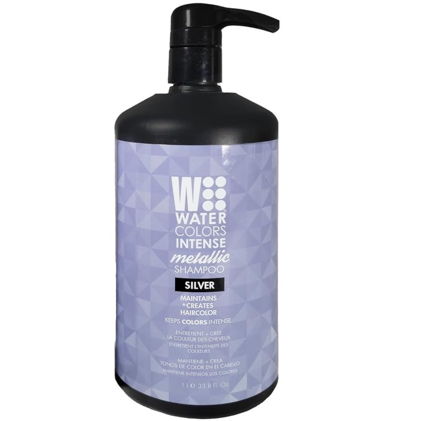 Watercolors Intense Metallic Color Depositing Shampoo, Semi Permanent Hair Color - 33.8 oz - SILVER