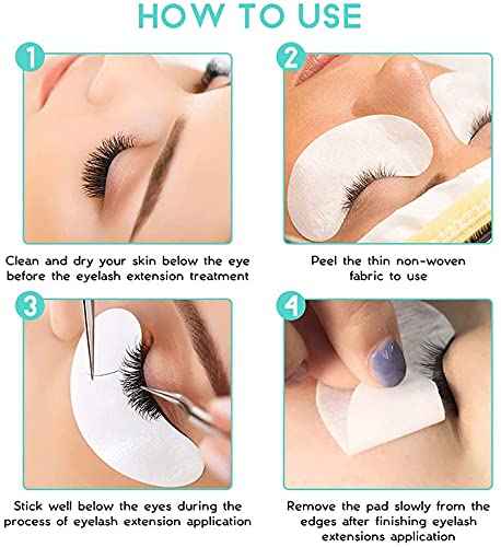 Chargenyang Eyelash Extension Gel Pads Kit - Lint Free False Eyelash Lash Extension Makeup Eye Gel Pads (200Pack)