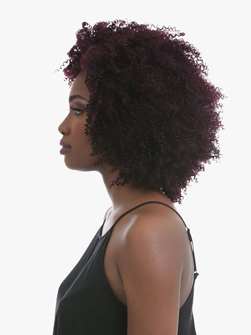 Sensationnel Empire Curly human hair - cork screw 10s 3pcs tangle free weaving for quick weave and sew in styles for faux highlights (1B OFFBLACK)