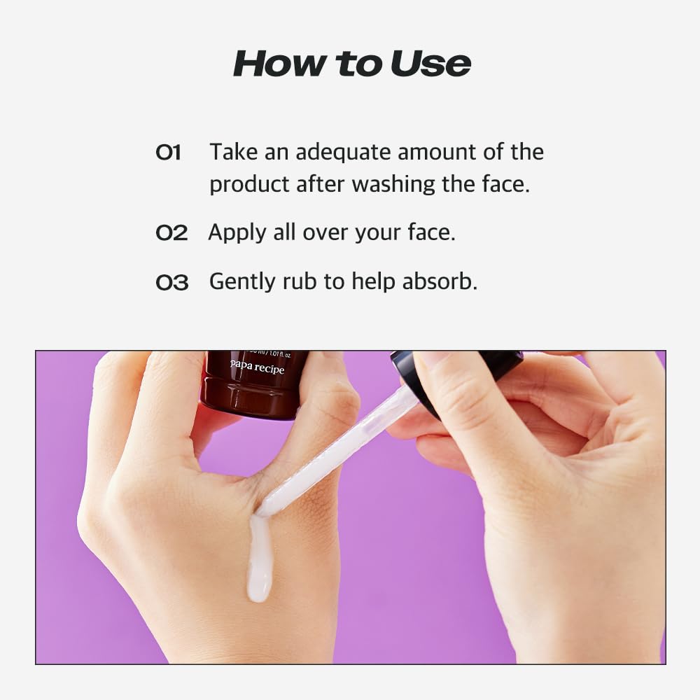 Papa Recipe Collagen Peptide Serum, Hydration & Moisture Boosting Facial Serum for Fine Lines & Wrinkles, Plump & Firm Sagging Skin, 30ml/1.01oz, Korean Skincare