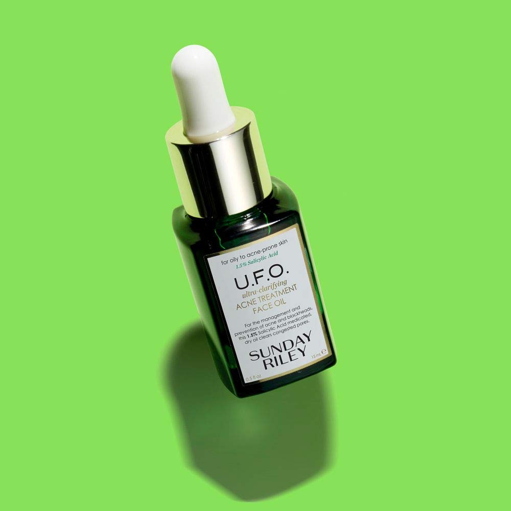 Sunday Riley U.F.O. Acne Treatment Face Oil - Salicylic Acid & Tea Tree Oil for Clear Skin
