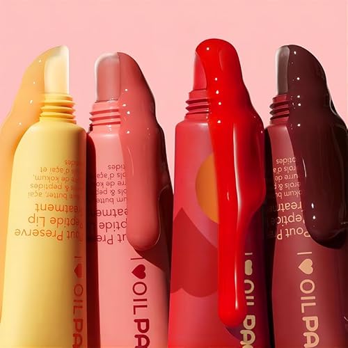 Pout Preserve Peptide Lip Treatment Collection, 4 Scented Shades, Citrus Sunshine, Strawberry Sorbet, Blood Orange Saritz, Cocoa Creme,Moisturizing and nourishing (03)