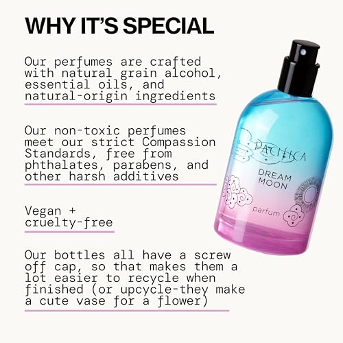 Pacifica Dream Moon Spray Perfume 2 fl oz ? Bergamot, Pink Rose, Vanilla, Sandalwood & Patchouli ? Clean, Vegan & Cruelty-Free Natural Perfume