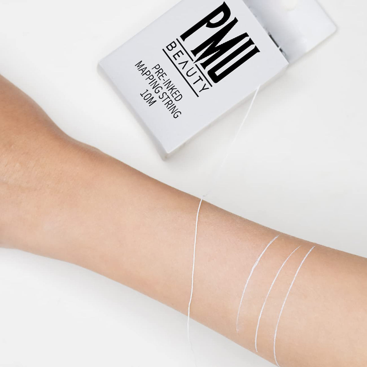 4Pack Brow Mapping String 33ft Pre-inked Black & White Eyebrow Mapping Thread for Permanent Makeup Microblading Supplies Marking Symmetrical Eyebrows