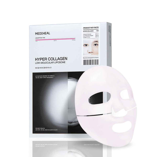 Mediheal Hyper Collagen_Collagen Real Deep Mask 4pcs | Collagen Gel Mask for Multi-lifting Care | Achieves Bouncy Skin | Boosts Pore Elasticity | 30mins Quick Care | Extra Hydration