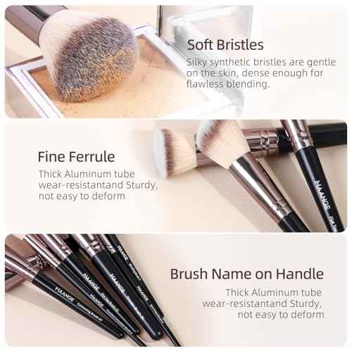 MAANGE Makeup Brushes 51 Pcs Makeup Kit, Multi-functional Makeup Tool Set with Makeup Brush Foundation Brush Make up Brushes Set (Black Gold)
