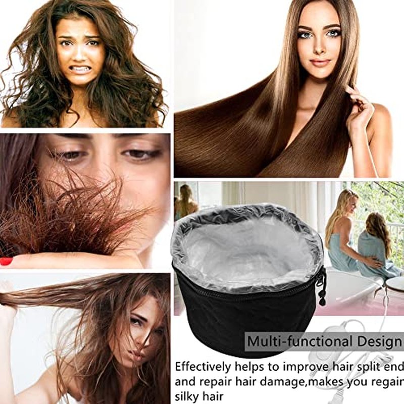 Hair Steamer Cap, Corded Electric Thermal Heat Cap for Deep Conditioning, Hair Care Hat Hair Steamer Thermal Heating Cap For Home Spa(US Plug)