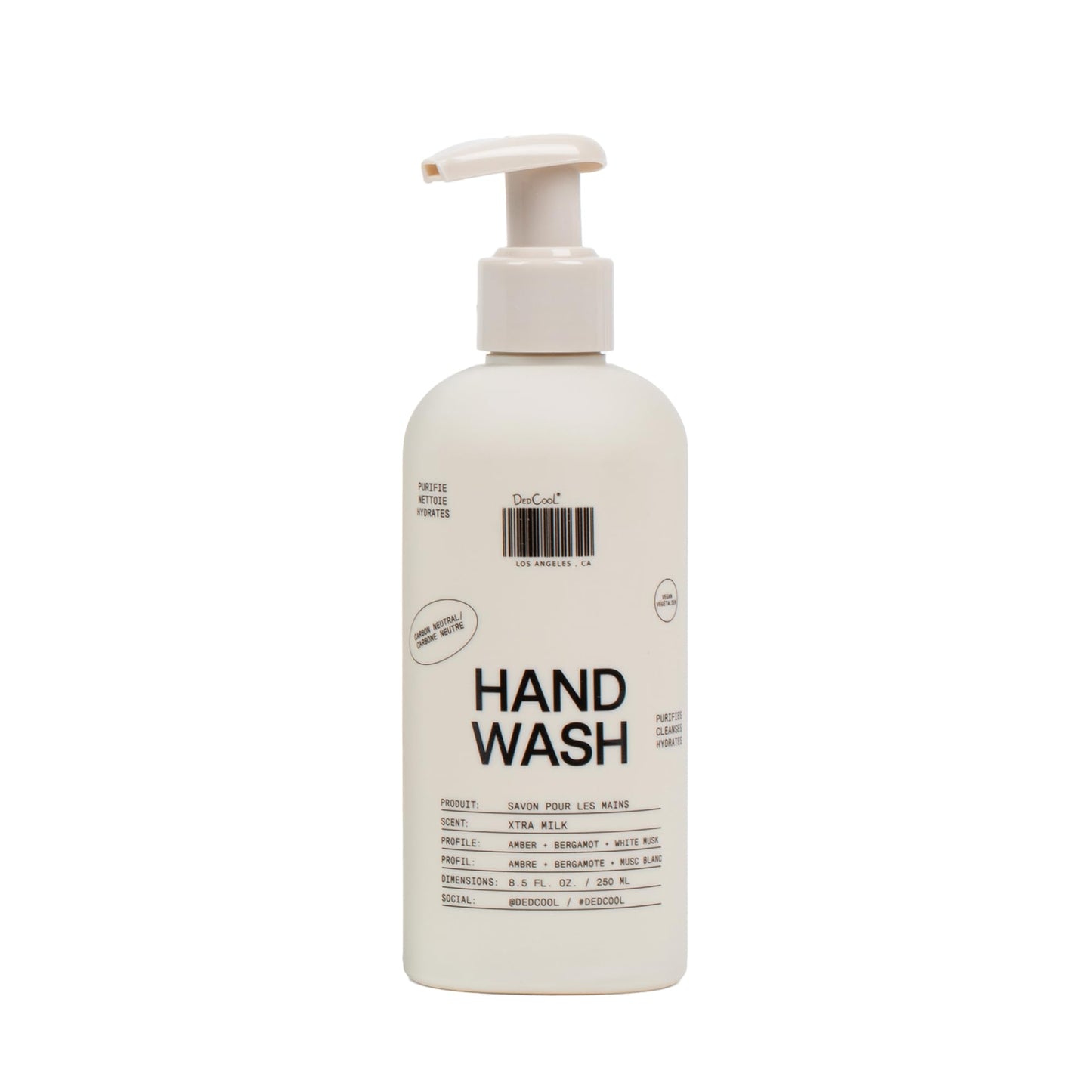 DedCool Hand Wash | Xtra Milk | Squalane, Aloe & Marshmallow Root | Gentle, Hydrating Cleanser | Non-Toxic, Vegan | 8.5 fl oz