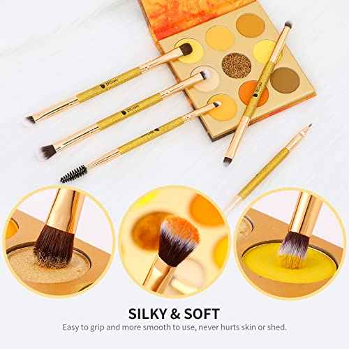 DUcare Eyeshadow Brushes Set Duo End Eye Makeup Brushes Eyeshadow Brush set 5Pcs Travel Concealer Eyebrow Eyelash Eye Liners Blending