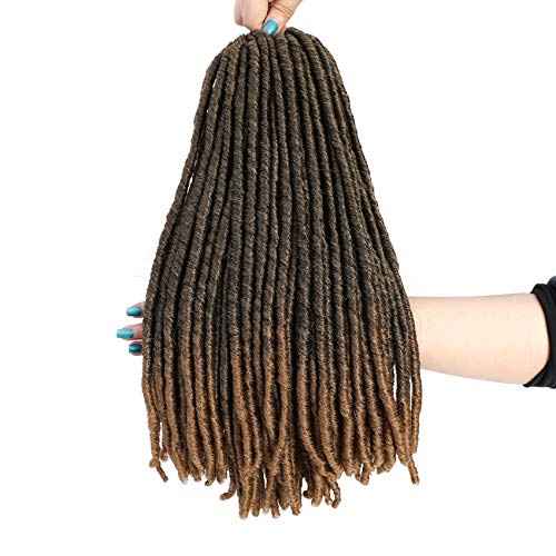 Callia Dreadlock Crochet Hair 14 Inch Dreadlocks Crochet Braids Faux Locs Crochet Hair for Black Women 6 Packs Crochet Dreadlocks Bomba Faux Locs Dread Synthetic Dreadlocks Braids T27