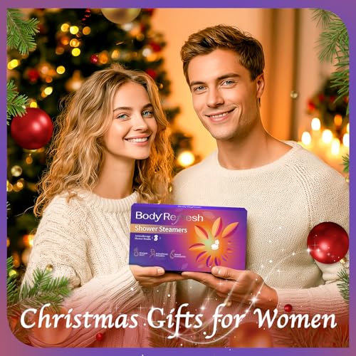 Shower Steamers Aromatherapy - 8 Pack Shower Bombs with Essential Oils, Christmas Gifts for Women Stocking Stuffers, Birthday Gifts for Women Girlfriend Her Self Care Relaxation Home SPA Stress Relief